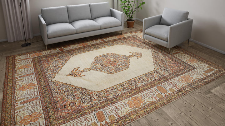 Multicolored Traditional Wool Persian Rug - 9'11" x 12'5"