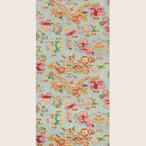 Vibrant Chinese dragon motif with auspicious clouds and traditional elements. - hover