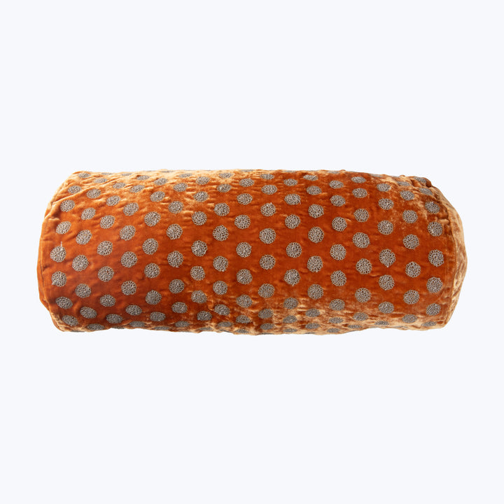 Medal Bolster Pillow Dark Tangerine