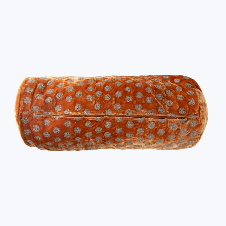 Medal Bolster Pillow Dark Tangerine