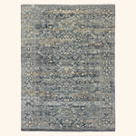 Blue & Grey Transitional Wool Rug - 9' x 12'
