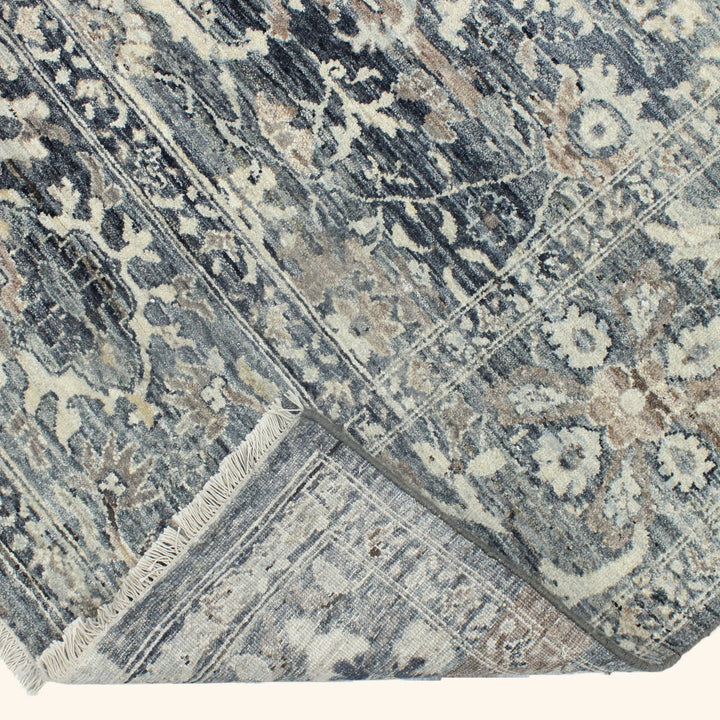 Blue & Grey Transitional Wool Rug - 9' x 12' Default Title