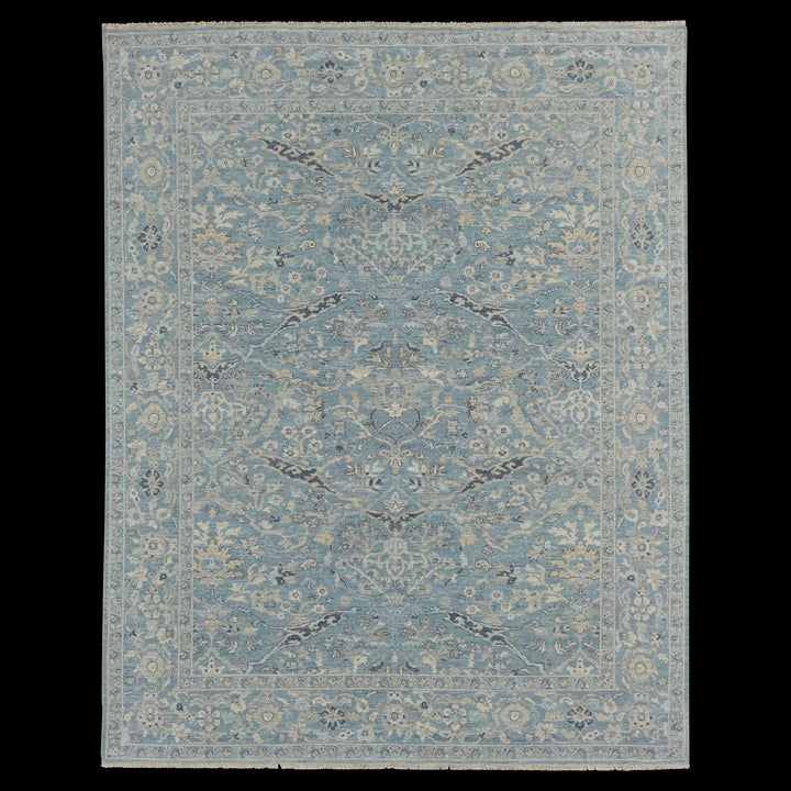 Blue Transitional Wool Rug - 8' x 10' Default Title