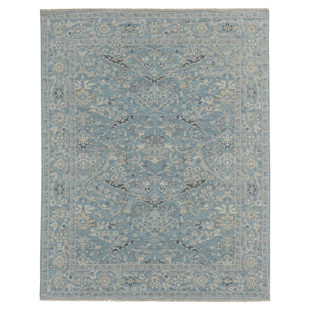 Blue Transitional Wool Rug - 8' x 10' Default Title