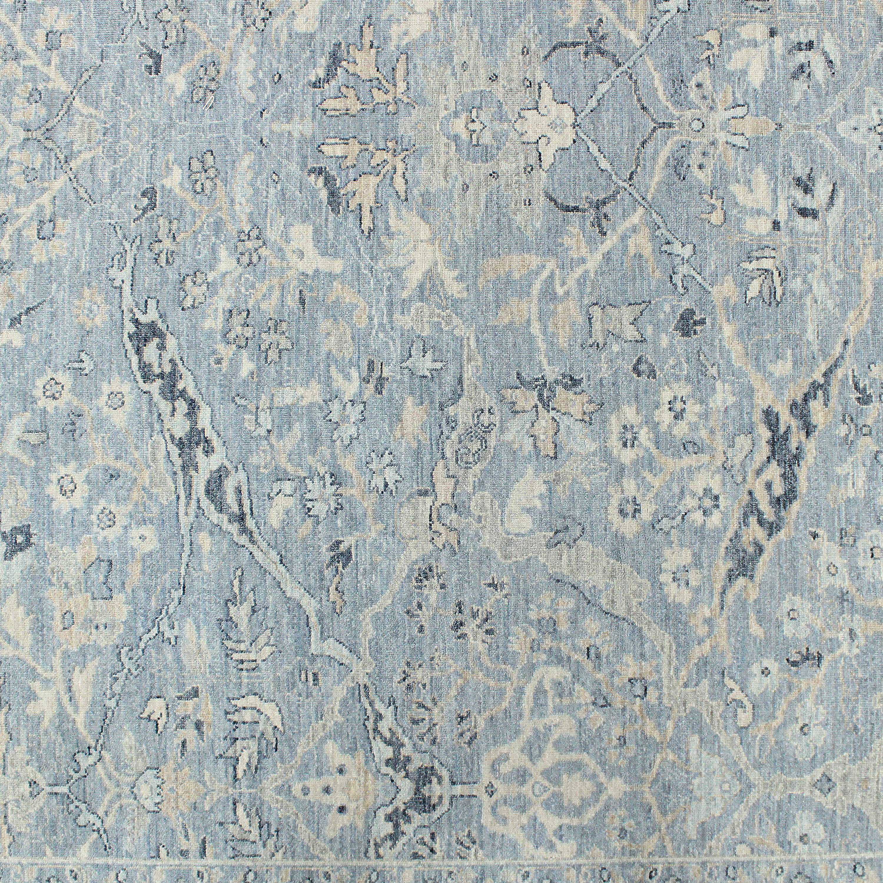 Blue Transitional Wool Rug - 8' x 10' Default Title