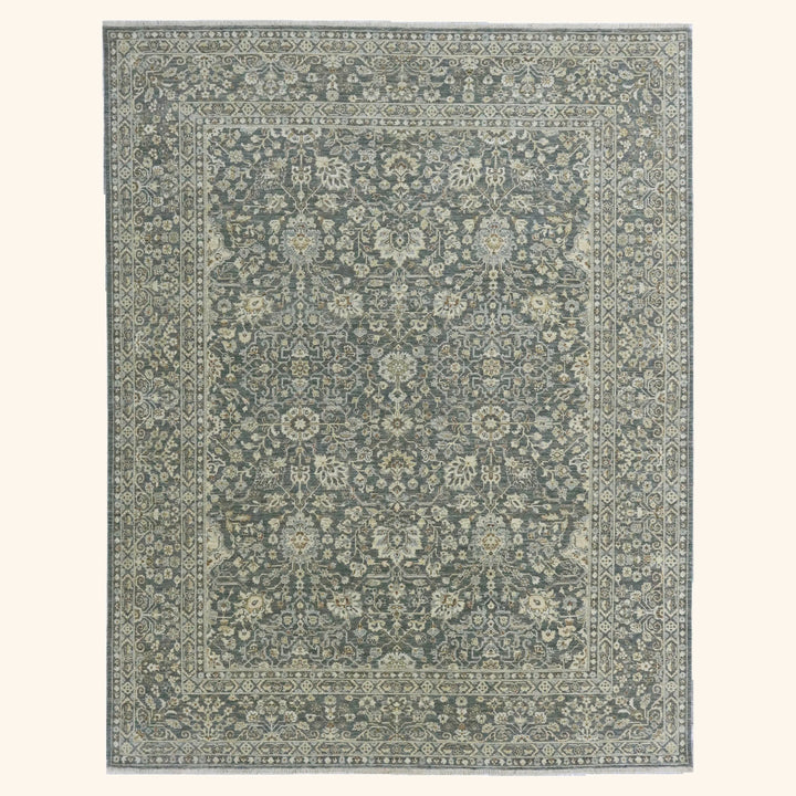 Blue Transitional Wool Rug - 8' x 10' Default Title