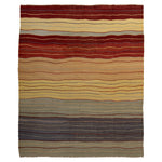 Multicolored Flatweave Wool Rug - 8'2" x 9'9"