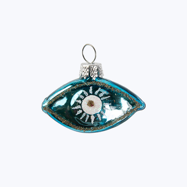 Evil Eye Ornament Teal Blue