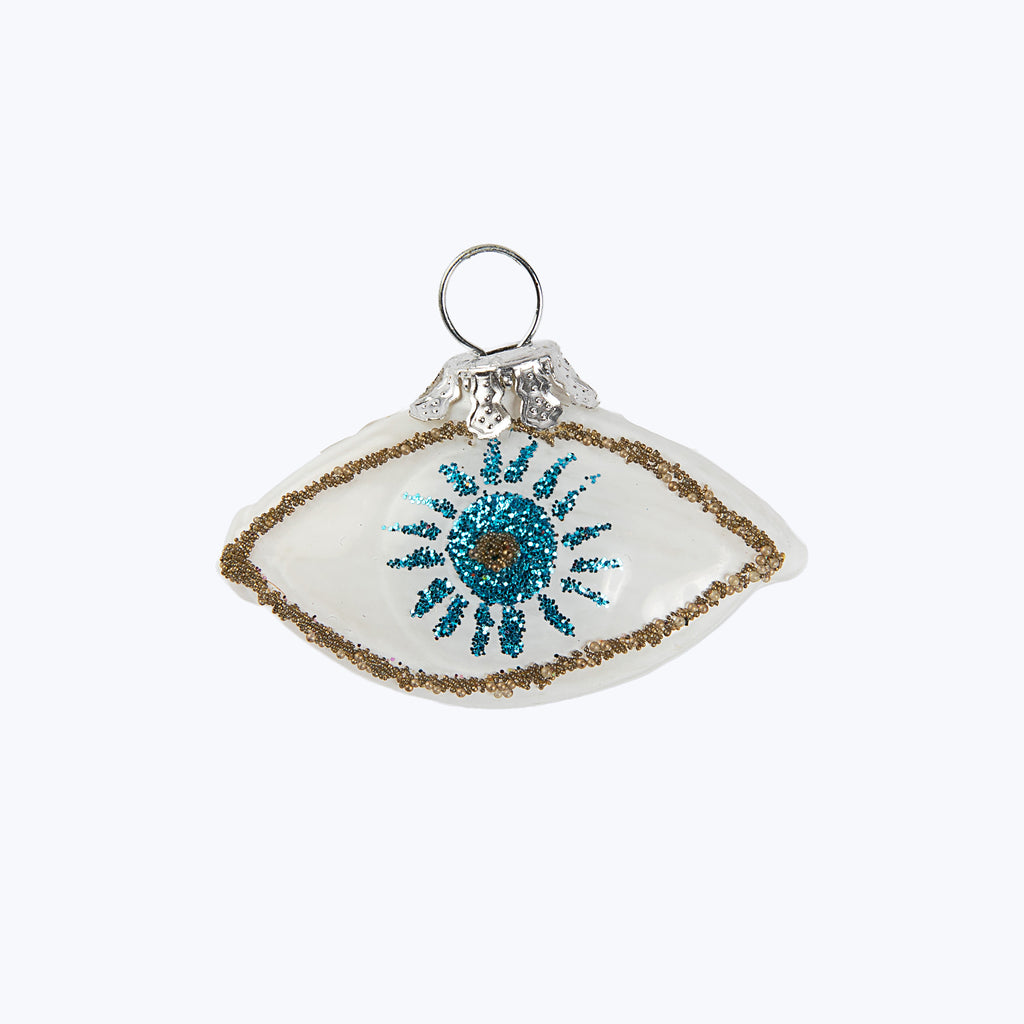 Evil Eye Ornament White