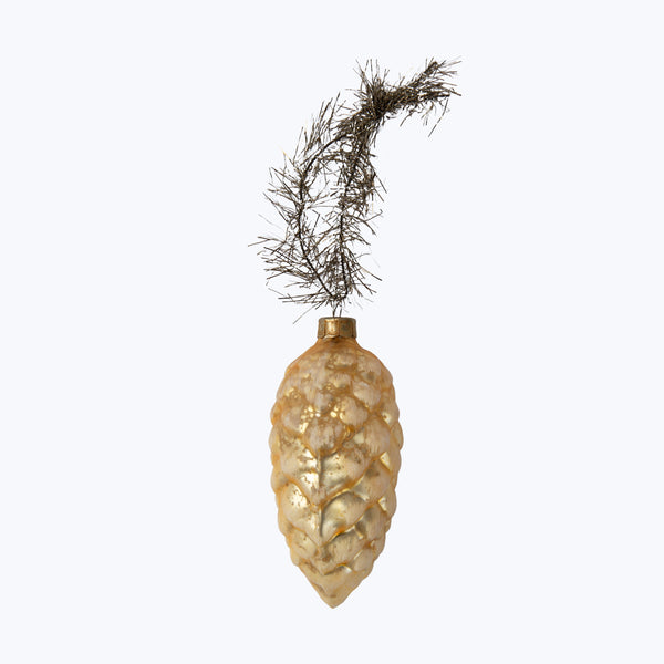 Victorian Pinecone Ornament Gold