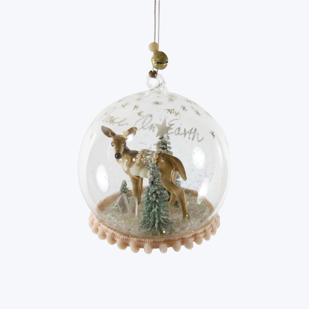 Winter Deer Globe Ornament Default Title