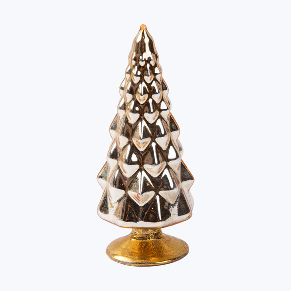 Small Neutral Hue Glass Tree Gold / 4.5"