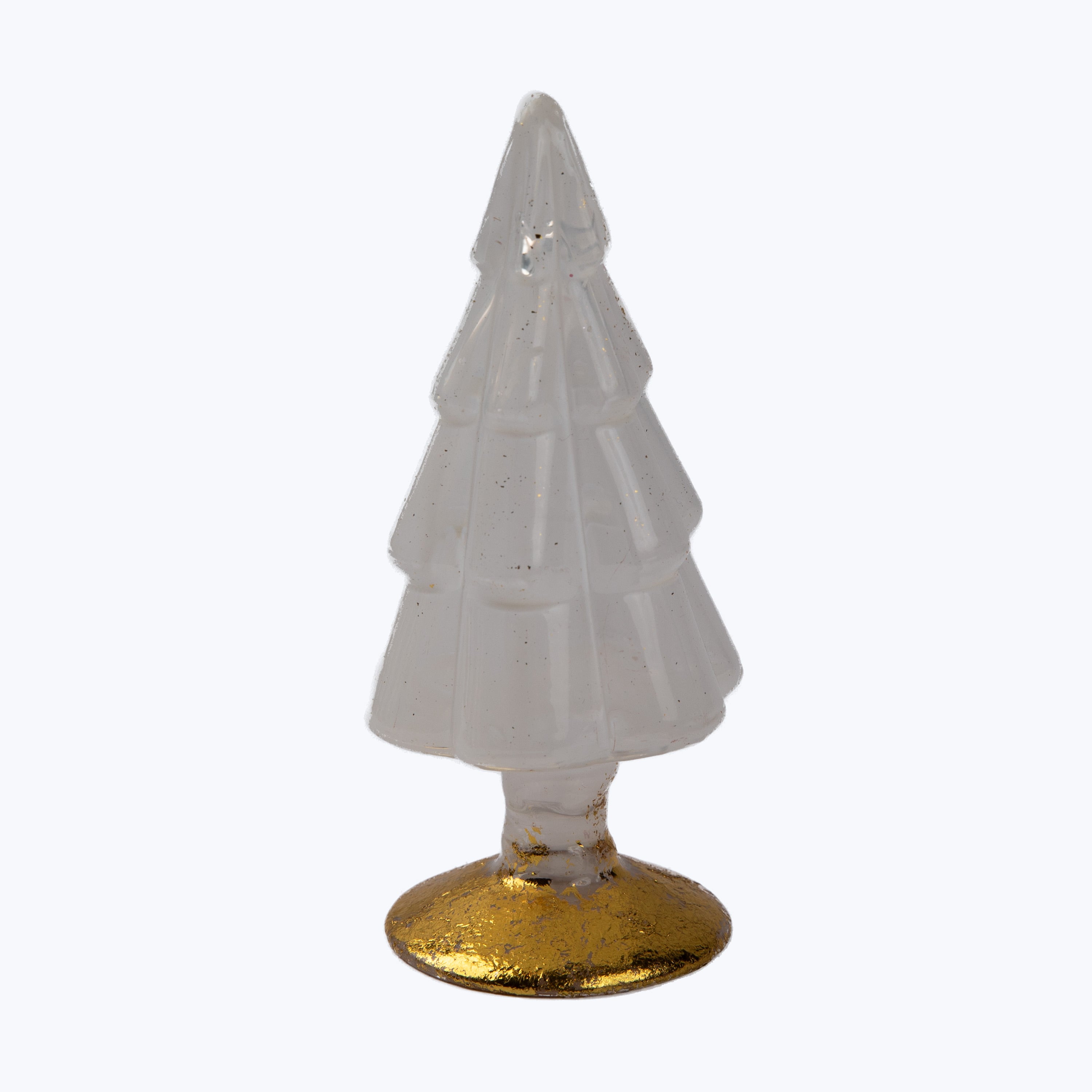 Small Neutral Hue Glass Tree White / 4"