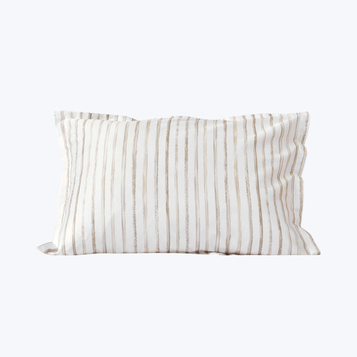 Rigato Duvets & Shams, Beige Pillow Sham / Standard