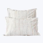 Rigato Duvets & Shams, Beige Pillow Sham / Standard
