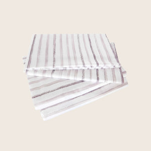 Rigato Sheets & Pillowcases, Thistle Fitted Sheet / Queen