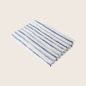 Rigato Sheets & Pillowcases, Blue Fitted Sheet / Queen - hover