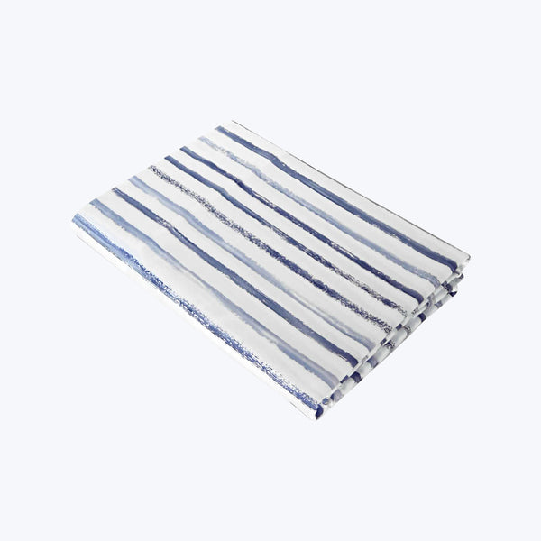 Rigato Sheets & Pillowcases, Blue Flat Sheet / Twin