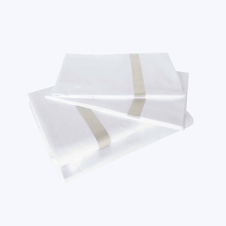 Pegaso Sheets & Pillowcases Pillowcase Pair / Standard / White/Pearl