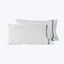 Pegaso Sheets & Pillowcases Pillowcase Pair / Standard / White/Wilton Blue