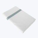 Pegaso Sheets & Pillowcases Flat Sheet / Twin / White/Wilton Blue