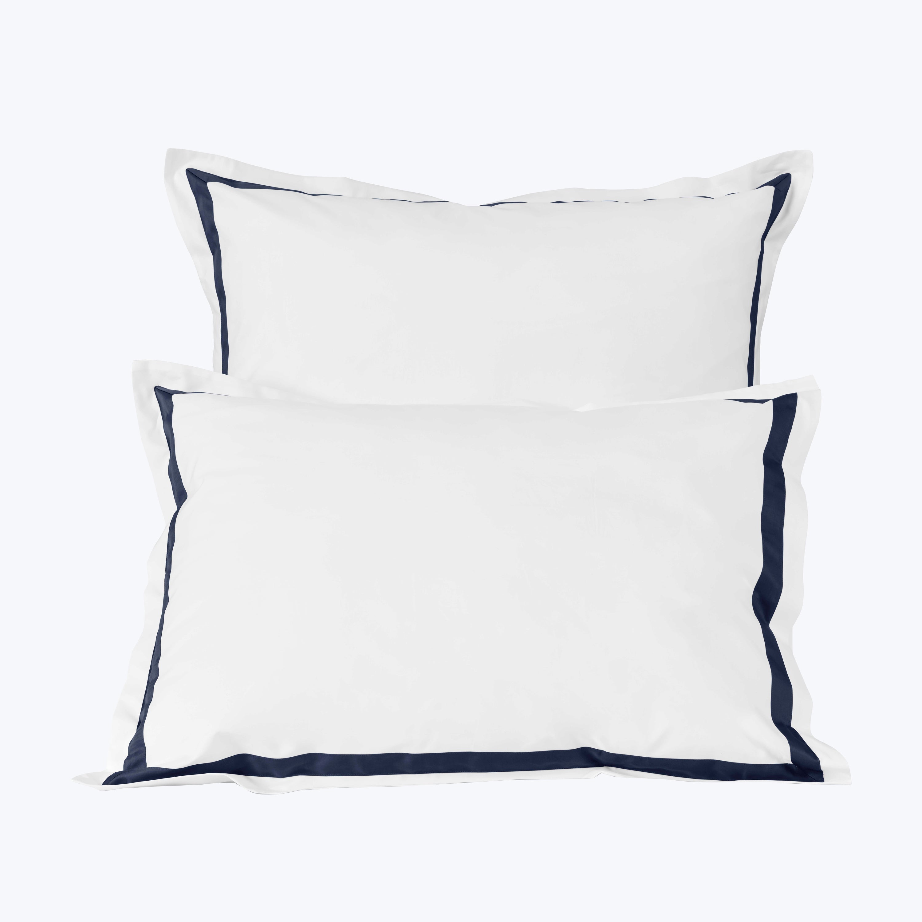 Pegaso Duvets & Shams Pillow Sham / Standard / White/Dark Blue