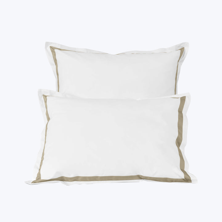 Pegaso Duvets & Shams Pillow Sham / Standard / White/Khaki
