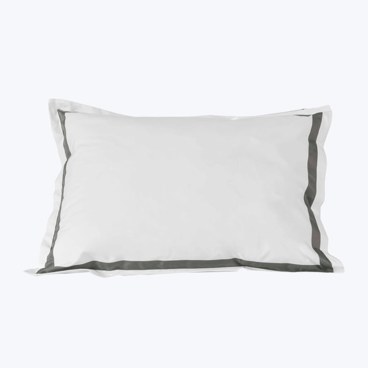 Pegaso Duvets & Shams Pillow Sham / Standard / White/Lead Grey