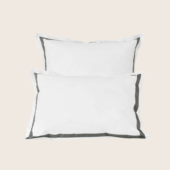 Pegaso Duvets & Shams Pillow Sham / Standard / White/Lead Grey