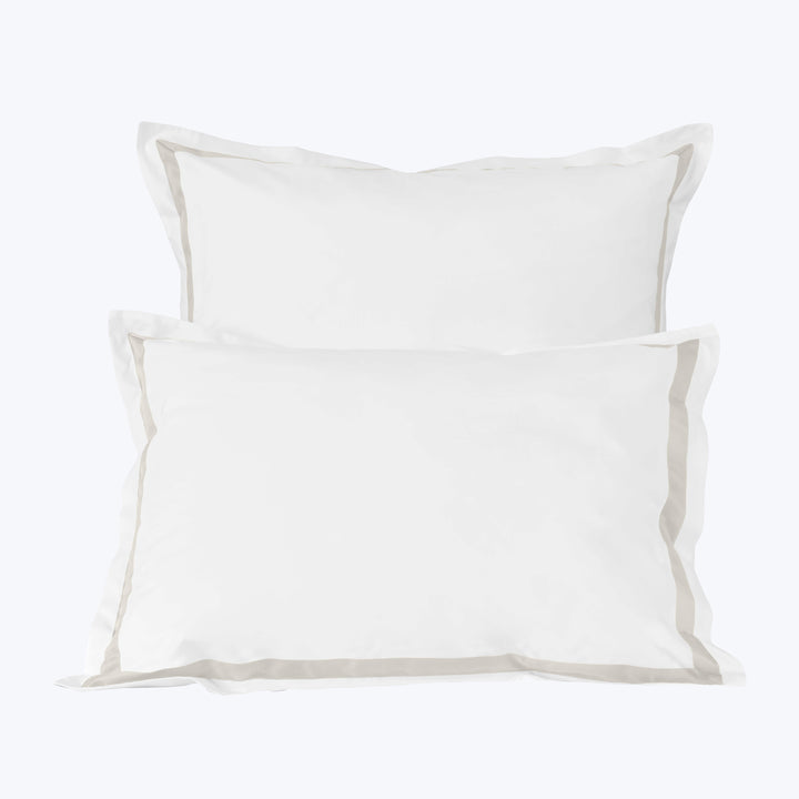 Pegaso Duvets & Shams Pillow Sham / Standard / White/Pearl