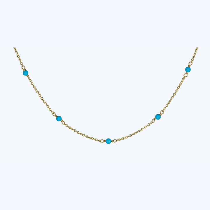 2.5 mm Italian 14 Turquoise Bead Chain