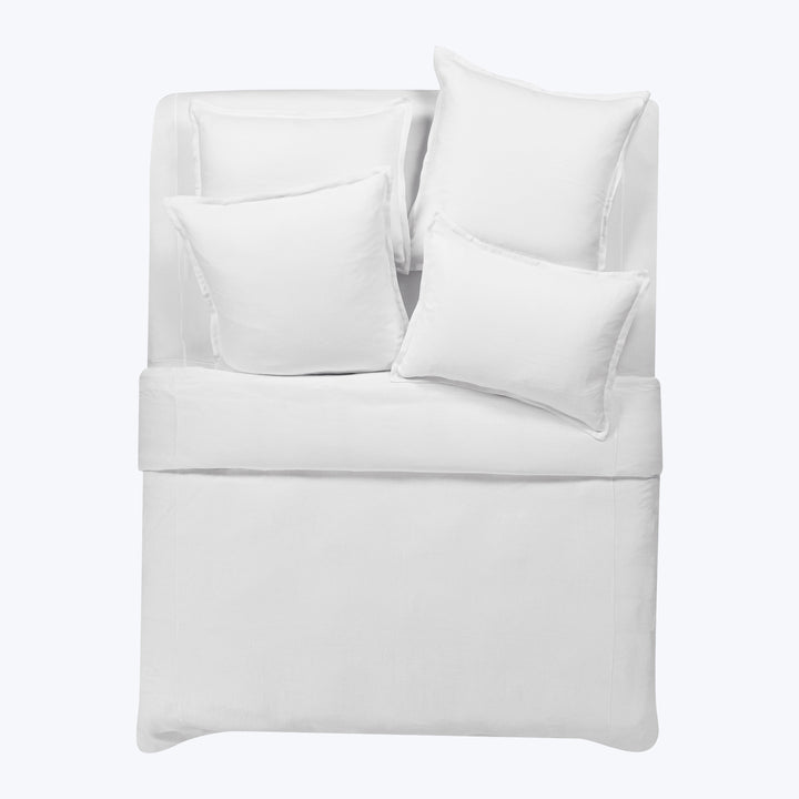 Cupro Linen Bedding Pillow Sham / Standard / White