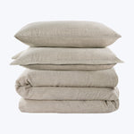 Natural Flax Linen Duvets & Shams Plain Pillow Sham / Standard