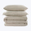 Natural Flax Linen Duvets & Shams Plain Pillow Sham / Standard