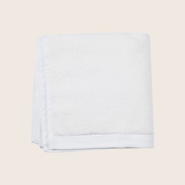 Shine Cotton & Silk Hand Towel White