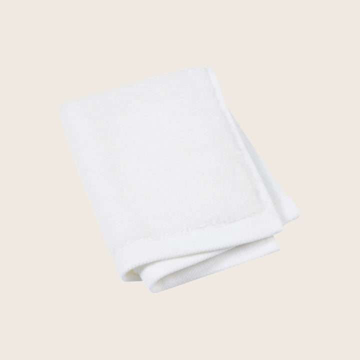 Shine Cotton & Silk Washcloth White