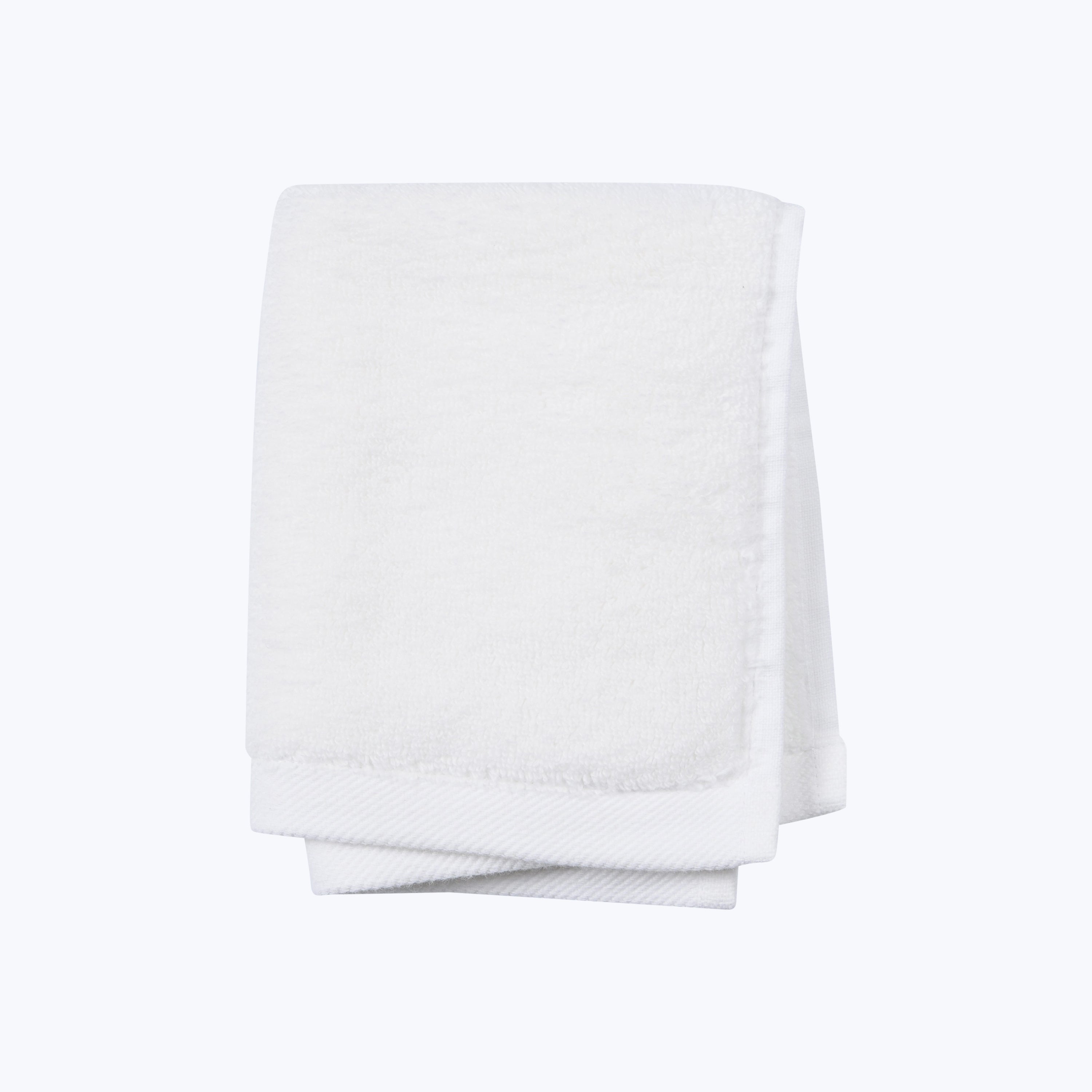 Shine Cotton & Silk Washcloth White
