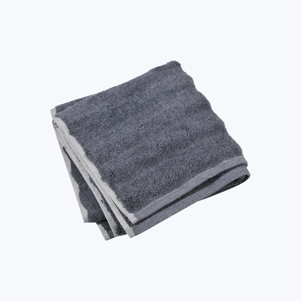 Ash Ribbed Hand Towel Anthracite
