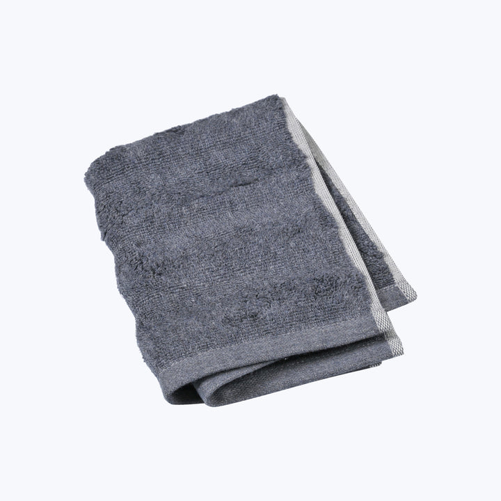 Ash Ribbed Washcloth Anthracite