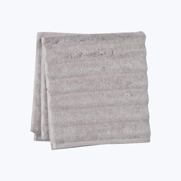 Ash Ribbed Bath Towel Atmosphere