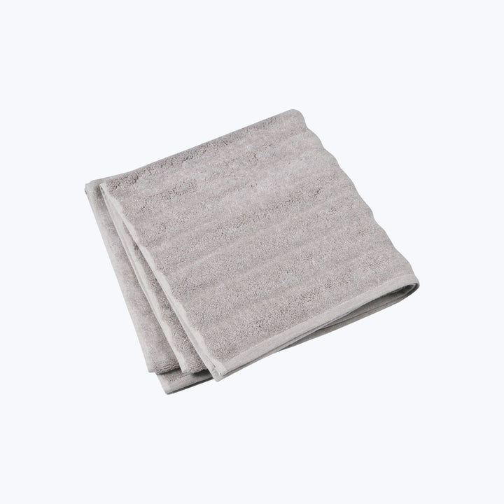 Ash Ribbed Bath Towel Atmosphere