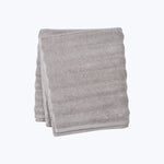 Ash Ribbed Bath Sheet Atmosphere