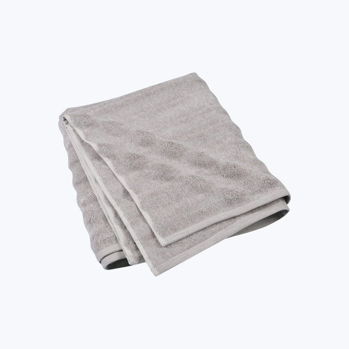 Ash Ribbed Bath Sheet Atmosphere