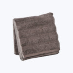 Ash Ribbed Hand Towel Brown