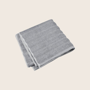 Ash Ribbed Bath Towel Light Grey - hover