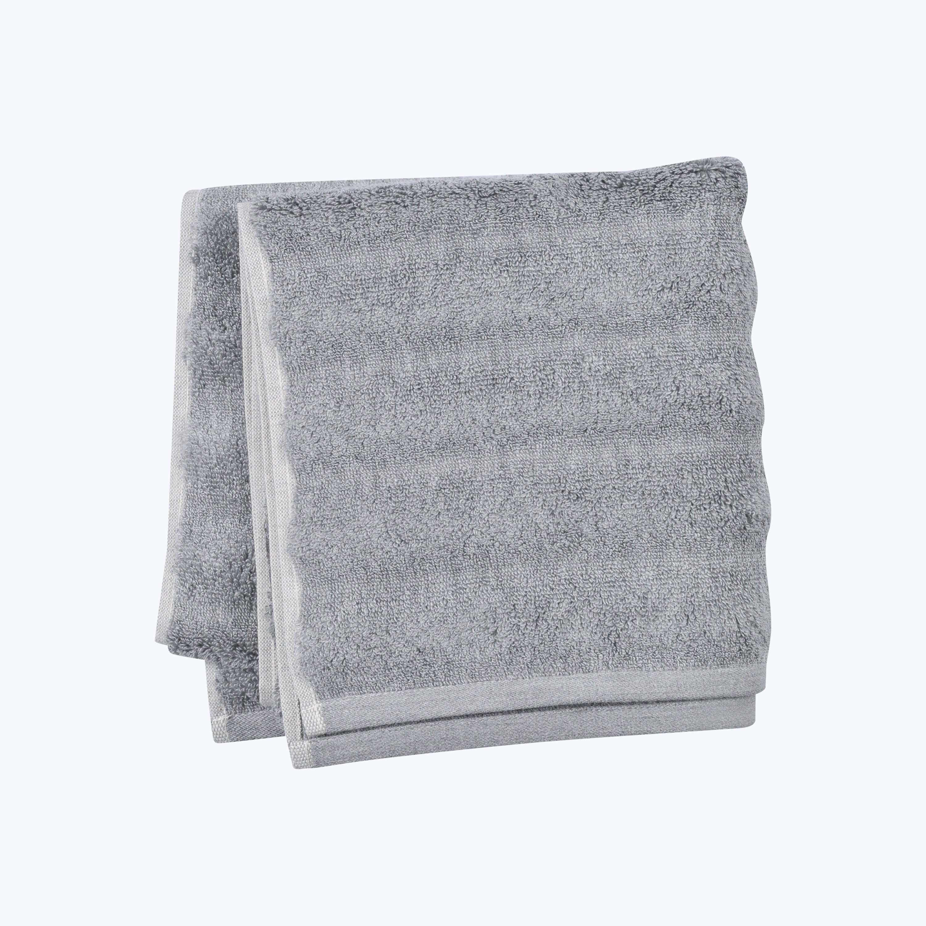 Ash Ribbed Hand Towel Light Grey