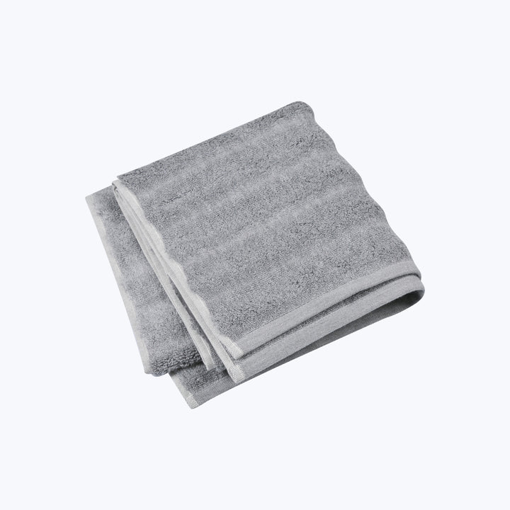 Ash Ribbed Hand Towel Light Grey