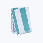 Cabana Beach Towel White/Aqua