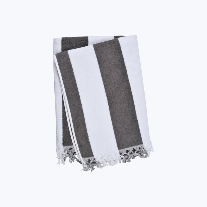 Cabana Beach Towel White/Grey