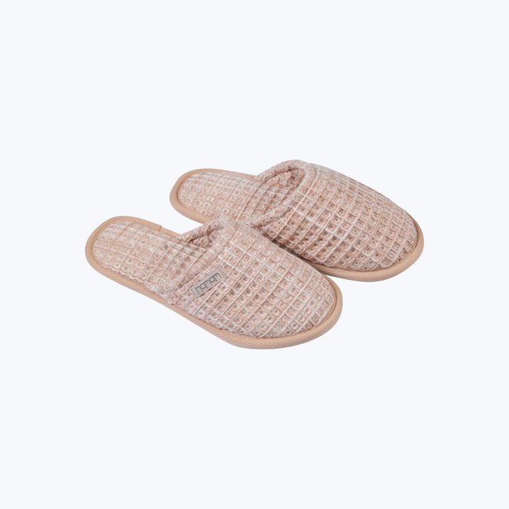 Marble Waffle Slippers 36-37 / Cafe Au Lait